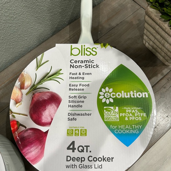Brand New RARE SET of 3 BLISS CERAMIC Non-Stick Cookware - Picture 4 of 9
